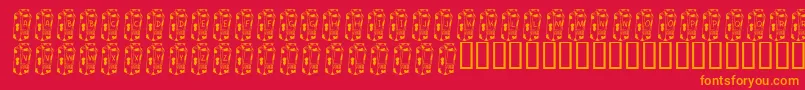 KrCowJuice Font – Orange Fonts on Red Background