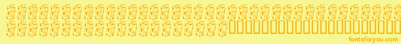 KrCowJuice Font – Orange Fonts on Yellow Background