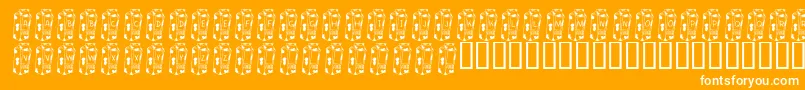 KrCowJuice Font – White Fonts on Orange Background