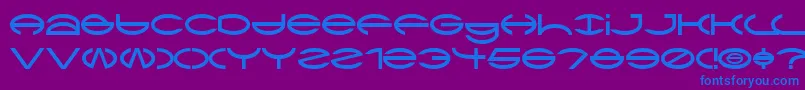 CTya Font – Blue Fonts on Purple Background