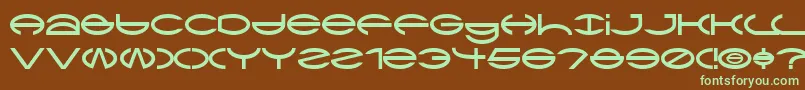 CTya Font – Green Fonts on Brown Background