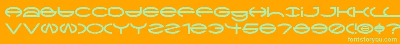 CTya Font – Green Fonts on Orange Background