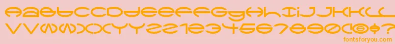 CTya Font – Orange Fonts on Pink Background