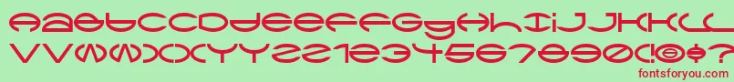 CTya Font – Red Fonts on Green Background