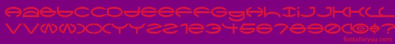 CTya Font – Red Fonts on Purple Background