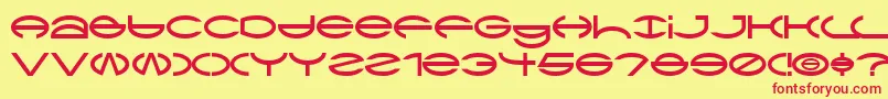 CTya Font – Red Fonts on Yellow Background