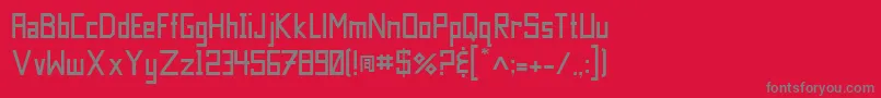 フォントJiLilliwaup – 赤い背景に灰色の文字