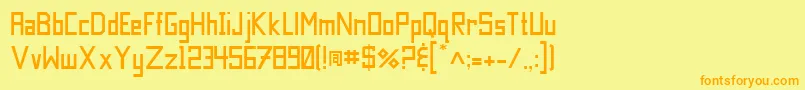 JiLilliwaup Font – Orange Fonts on Yellow Background