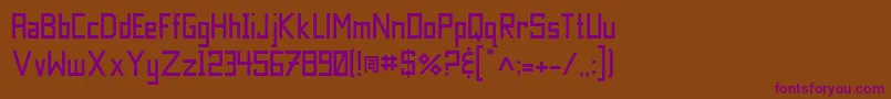 Police JiLilliwaup – polices violettes sur fond brun