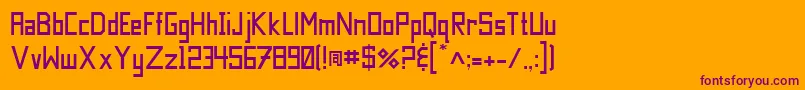 JiLilliwaup-Schriftart – Violette Schriften auf orangefarbenem Hintergrund
