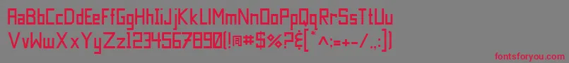 JiLilliwaup-fontti – punaiset fontit harmaalla taustalla