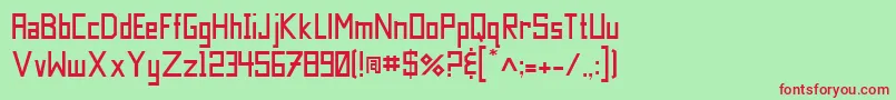 JiLilliwaup Font – Red Fonts on Green Background