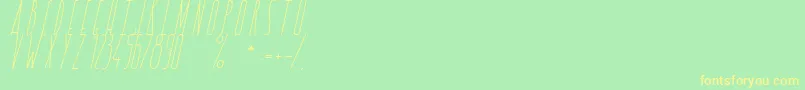 LoveBringsFreedom Font – Yellow Fonts on Green Background