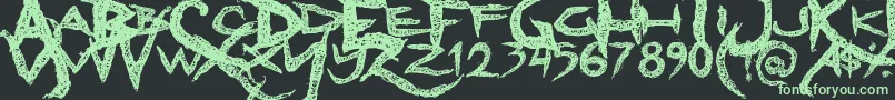 Dreadlockfont Font – Green Fonts on Black Background