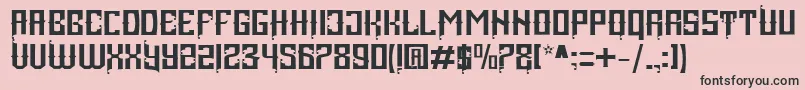 Heisenberg Font – Black Fonts on Pink Background
