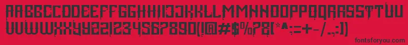 フォントHeisenberg – 赤い背景に黒い文字