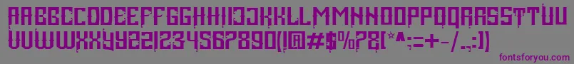 Heisenberg Font – Purple Fonts on Gray Background