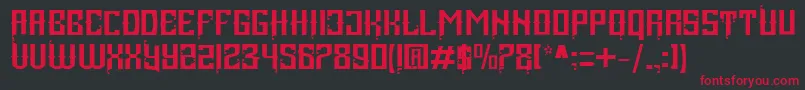 Heisenberg Font – Red Fonts on Black Background