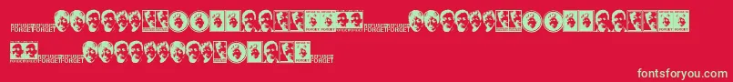 Munir Font – Green Fonts on Red Background