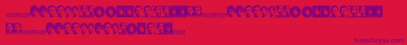 Munir Font – Purple Fonts on Red Background