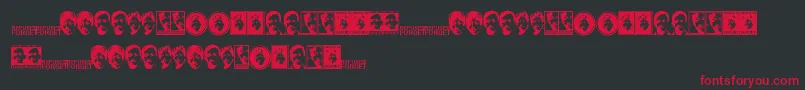 Munir Font – Red Fonts on Black Background