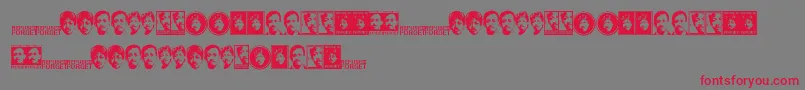 Munir Font – Red Fonts on Gray Background