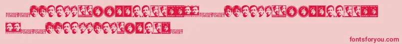 Munir Font – Red Fonts on Pink Background