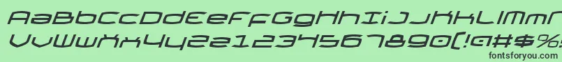 フォントThunderv2i – 緑の背景に黒い文字