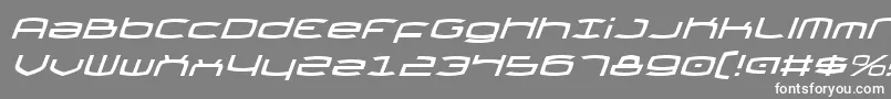 フォントThunderv2i – 灰色の背景に白い文字