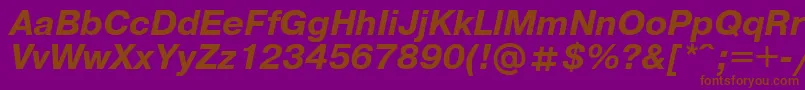 Pragmatica ffy Font – Brown Fonts on Purple Background