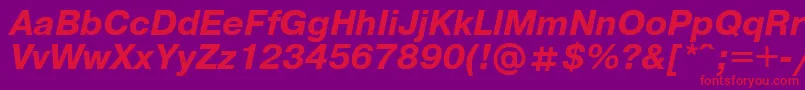 Pragmatica ffy Font – Red Fonts on Purple Background