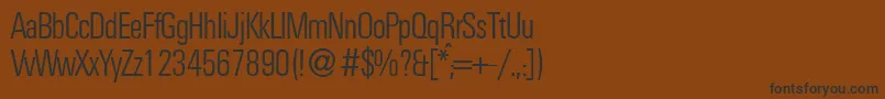 Czcionka UniversalcldbNormal – czarne czcionki na brązowym tle