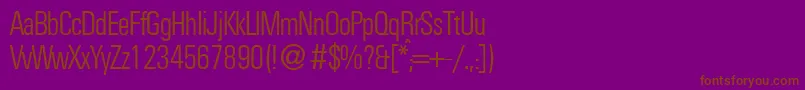 Шрифт UniversalcldbNormal – коричневые шрифты на фиолетовом фоне