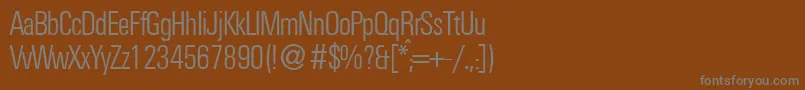 フォントUniversalcldbNormal – 茶色の背景に灰色の文字