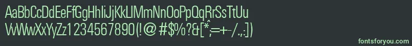 フォントUniversalcldbNormal – 黒い背景に緑の文字