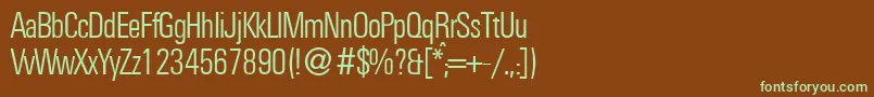 Шрифт UniversalcldbNormal – зелёные шрифты на коричневом фоне