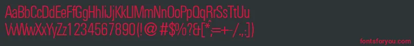 UniversalcldbNormal Font – Red Fonts on Black Background