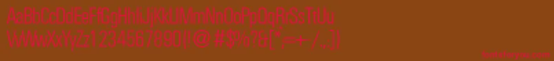 UniversalcldbNormal Font – Red Fonts on Brown Background