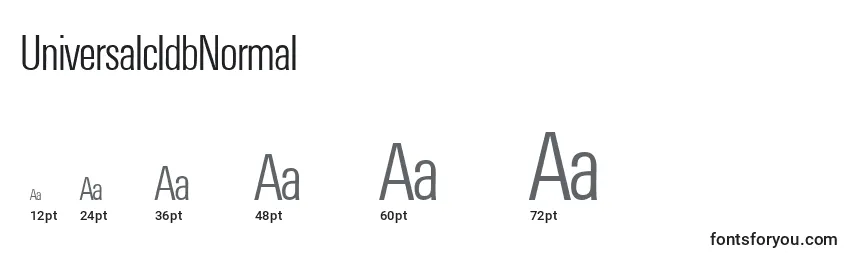 UniversalcldbNormal Font Sizes