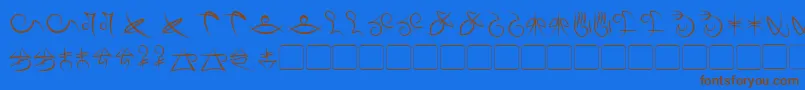 Шрифт MageScript – коричневые шрифты на синем фоне