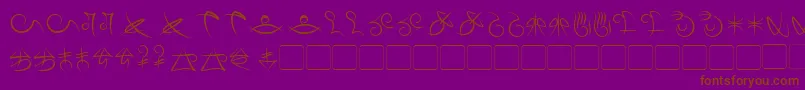 Fonte MageScript – fontes marrons em um fundo roxo