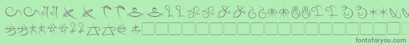 Fonte MageScript – fontes cinzas em um fundo verde