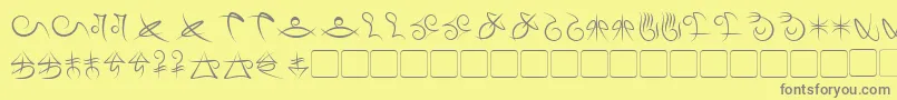 Шрифт MageScript – серые шрифты на жёлтом фоне