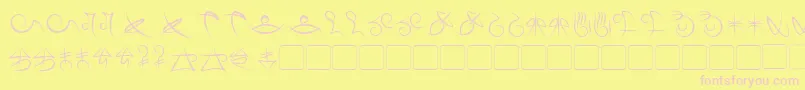 Czcionka MageScript – różowe czcionki na żółtym tle