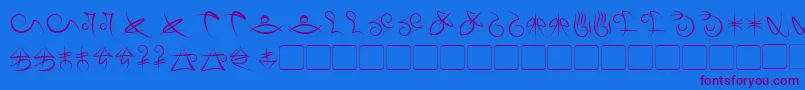 Шрифт MageScript – фиолетовые шрифты на синем фоне