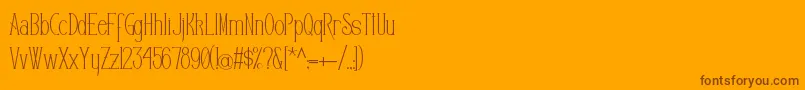 Editors-fontti – ruskeat fontit oranssilla taustalla