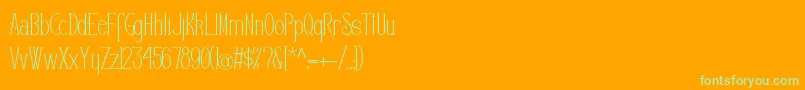 Editors-Schriftart – Grüne Schriften auf orangefarbenem Hintergrund