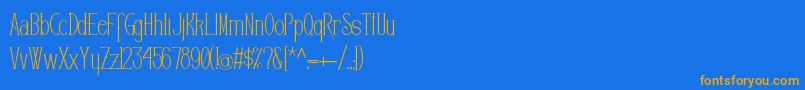 Fonte Editors – fontes laranjas em um fundo azul