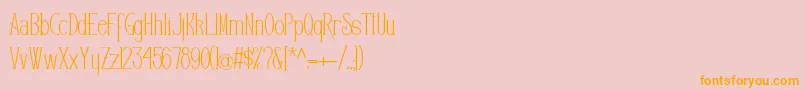 Fonte Editors – fontes laranjas em um fundo rosa
