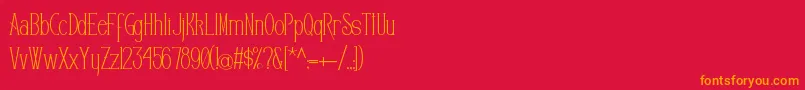 Editors Font – Orange Fonts on Red Background